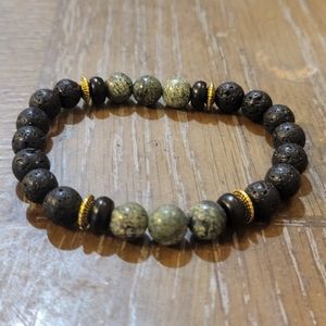 8mm Lava Stone Jade Mala Chakra Yoga Reiki Bead Bracelet 3
